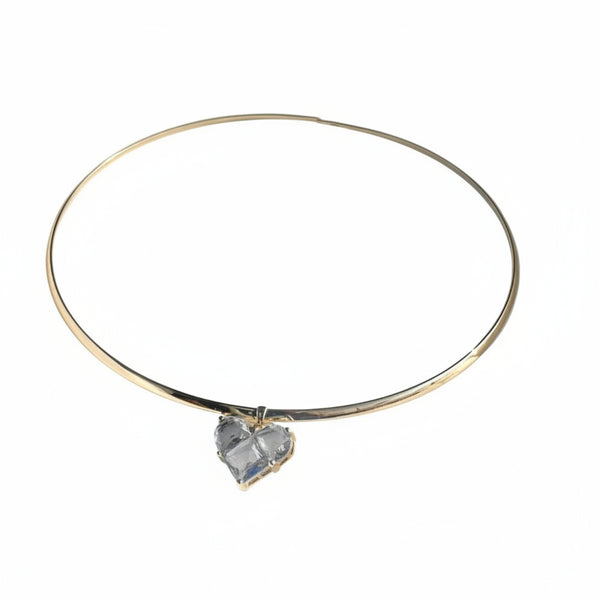 Enkelt Rhinestone Anheng Halskjede ote