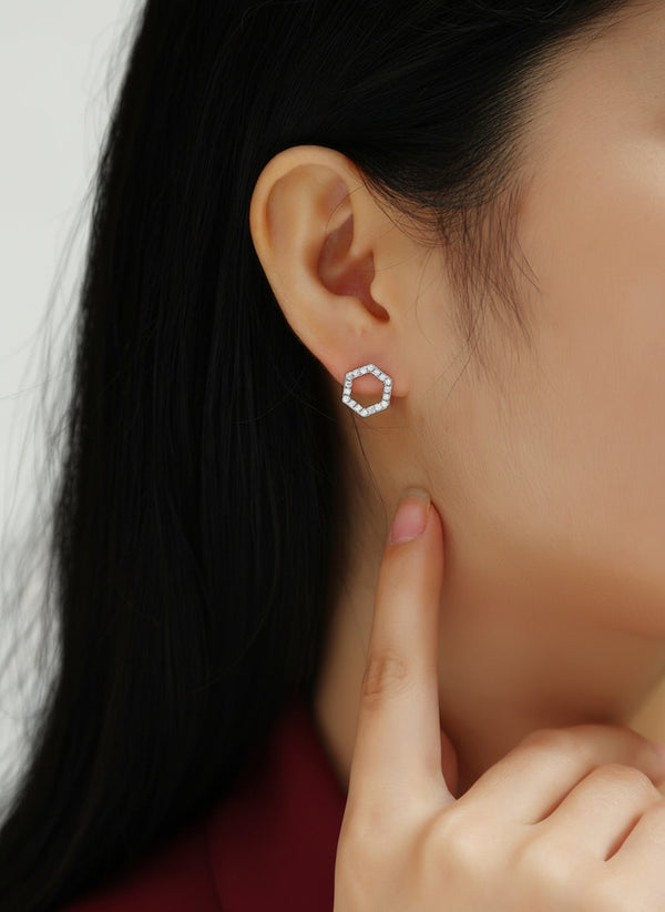 Moissanite S925 sølv studs – trendy og rimelige